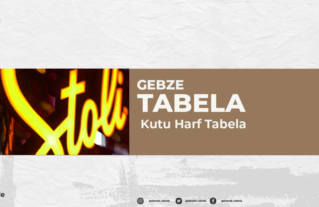 Kutu Harf Tabela