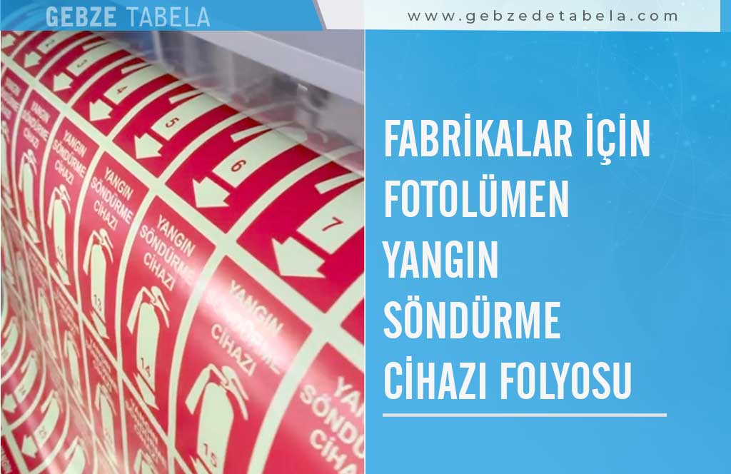 Fabrikalar İçin Fotolümen Yangın Söndürme Cihazı Folyosu