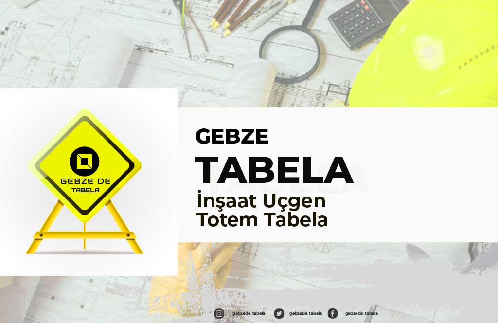 İnşaat Üçgen Totem Tabela