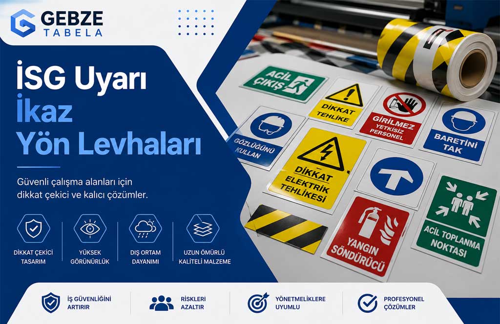 İSG Uyarı – İkaz – Yön Levhaları