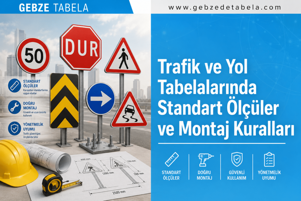 Trafik ve Yol Tabelalarında Standart Ölçüler ve Montaj Kuralları